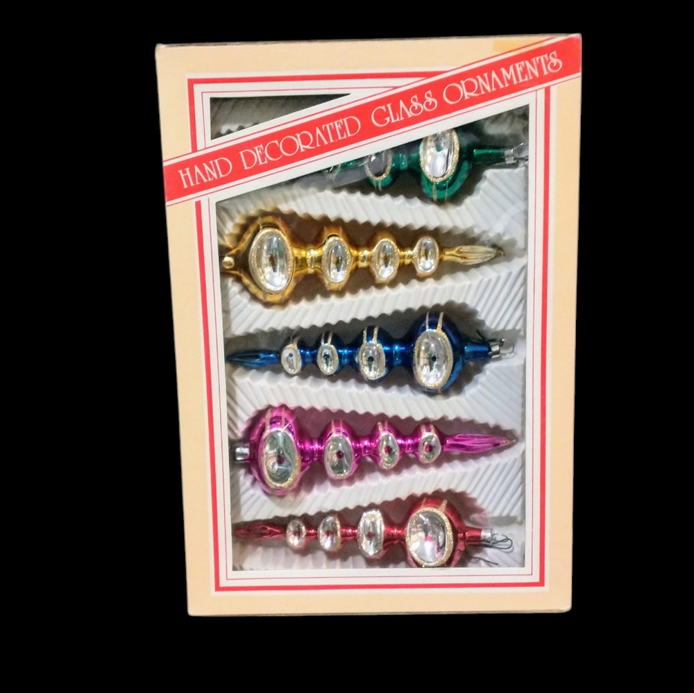 Bradford Retro Indent Glass Ornaments